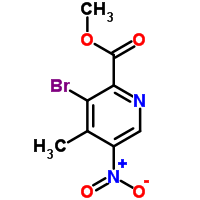 2-Pyridinecarboxylic acid, 3-bromo-4-methyl-5-nitro-, methyl ester cas  1150618-07-7